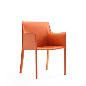 Manhattan Comfort Paris Coral Leather Armchair