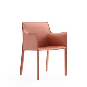 Manhattan Comfort Paris Clay Saddle Leather Armchair