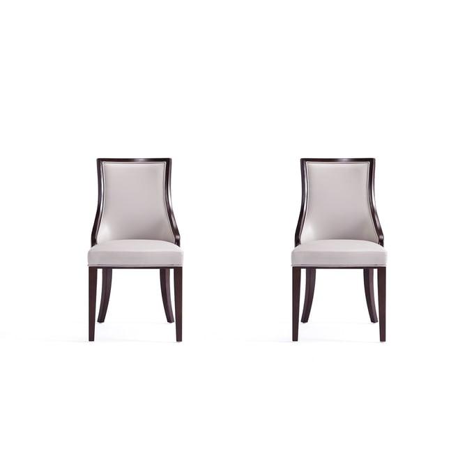 2 Manhattan Comfort Grand Light Grey Dining Chairs MHC-DC048-LG