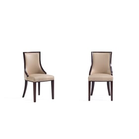 2 Manhattan Comfort Grand Tan Dining Chairs