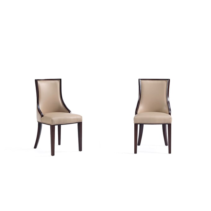 2 Manhattan Comfort Grand Tan Dining Chairs MHC-DC048-TN