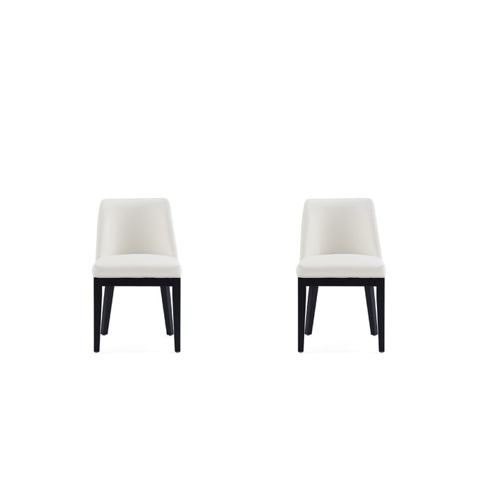 2 Manhattan Comfort Gansevoort Cream Dining Chairs MHC-DC051-CR