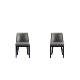 2 Manhattan Comfort Gansevoort Pebble Grey Dining Chairs