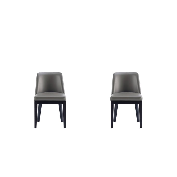 2 Manhattan Comfort Gansevoort Pebble Grey Dining Chairs MHC-DC051-PE