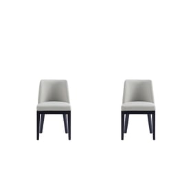 2 Manhattan Comfort Gansevoort Stone Grey Dining Chairs