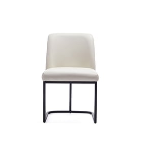 Manhattan Comfort Serena Cream Faux Leather Dining Chair