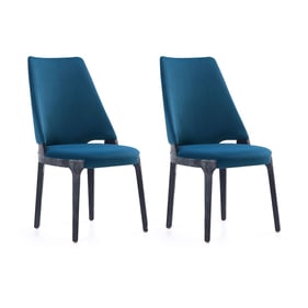 2 Manhattan Comfort Kara Blue Dining Chairs