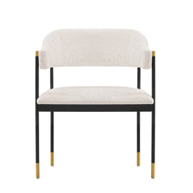 Manhattan Comfort Lia Cream Dining Armchair