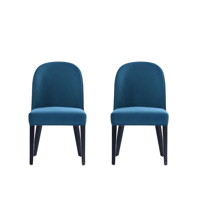 2 Manhattan Comfort Hillman Blue Dining Chairs MHC-DC087-BL