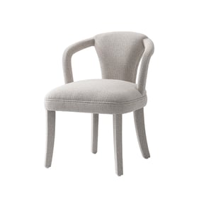 Manhattan Comfort Palmer Silver Tweed Dining Armchair