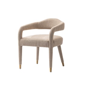 Manhattan Comfort Aspen Gold Tweed Dining Armchair