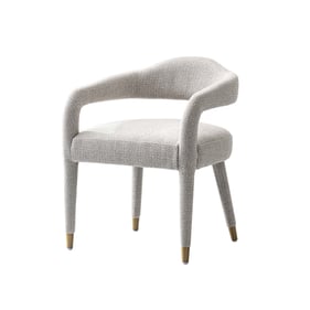 Manhattan Comfort Aspen Silver Tweed Dining Armchair