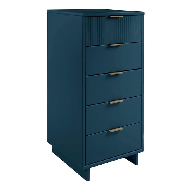 Manhattan Comfort Granville Midnight Blue 23.62 Inch Tall Dresser