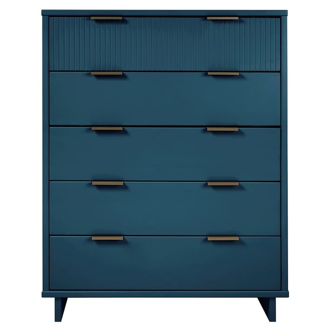 Manhattan Comfort Granville Midnight Blue 45.27 Inch Tall Dresser MHC-DR-5024