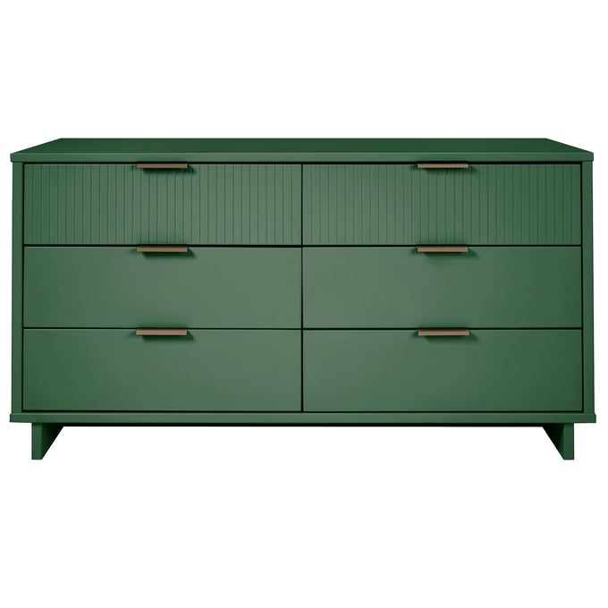 Manhattan Comfort Granville Sage Green 55.07 Inch Double Wide Dresser MHC-DR-5033