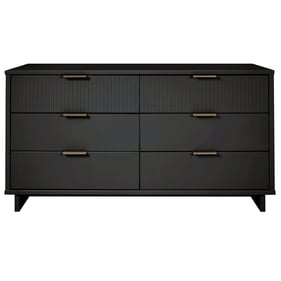 Manhattan Comfort Granville Dark Grey 55.07 Inch Double Wide Dresser