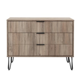 Manhattan Comfort DUMBO Grey Dresser with 3 Drawers