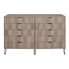 Manhattan Comfort DUMBO Rustic Grey 10-Drawer Double Tall Dresser