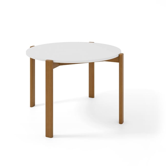 Manhattan Comfort Gales Matte White Round 46.54 Inch Dining Table MHC-DT-82705-WH