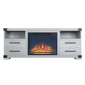 Manhattan Comfort Richmond Grey 60 Inch Fireplace