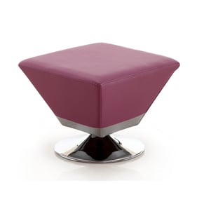 Manhattan Comfort Diamond Purple Swivel Ottoman