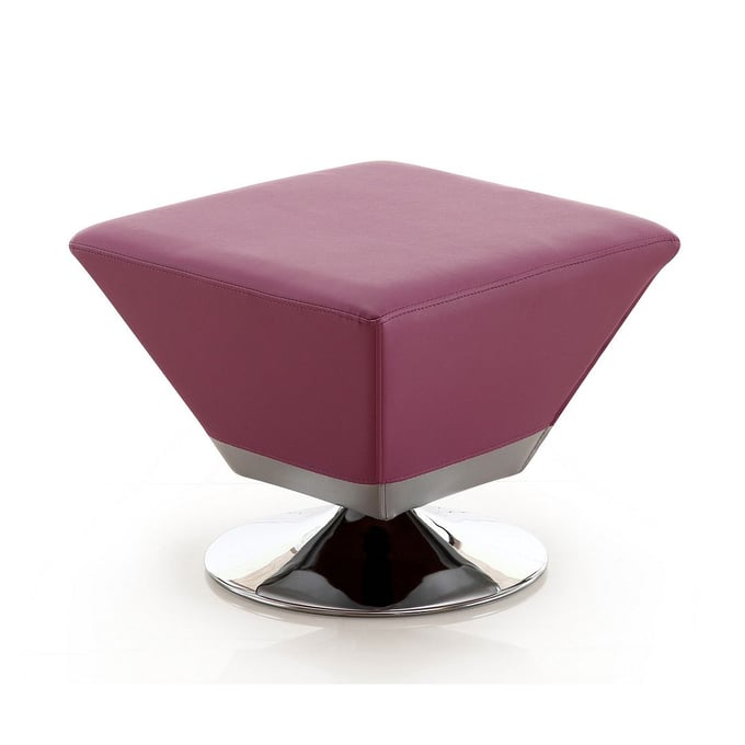 Manhattan Comfort Diamond Purple Swivel Ottoman MHC-OT002-PL