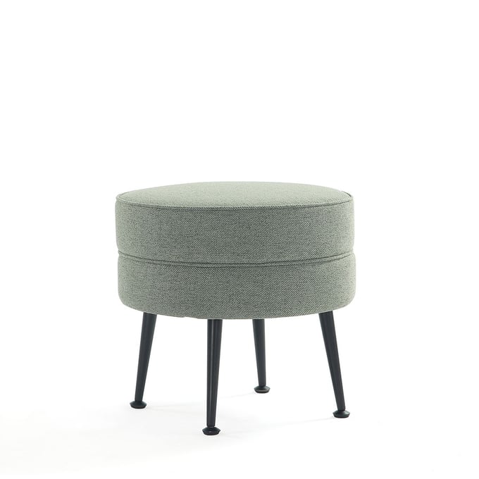 Manhattan Comfort Bailey Sage Green Upholstered Ottoman with Black Feet MHC-OT003-SGB