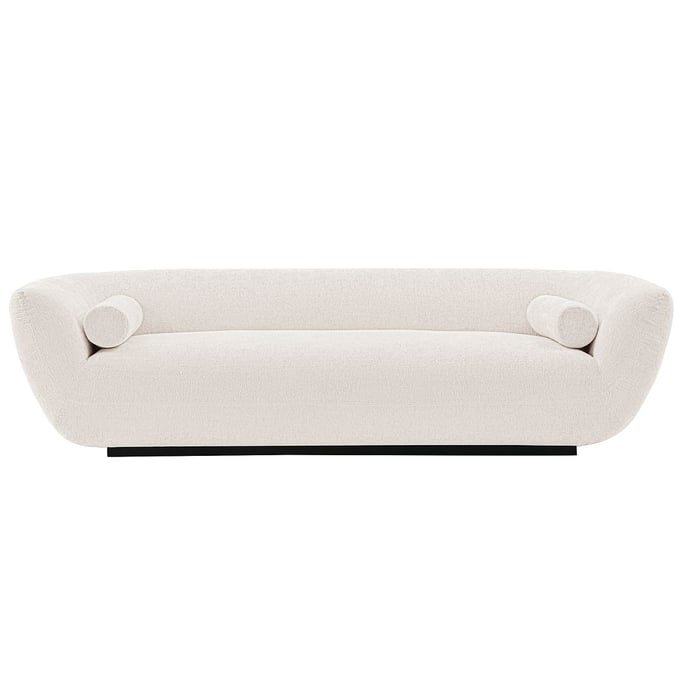 Manhattan Comfort Ulka Cream Sofa with Pillows MHC-SF011-CR