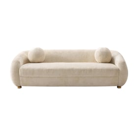 Manhattan Comfort Tribeca Cream Chenille 85.8 Inch Sofa