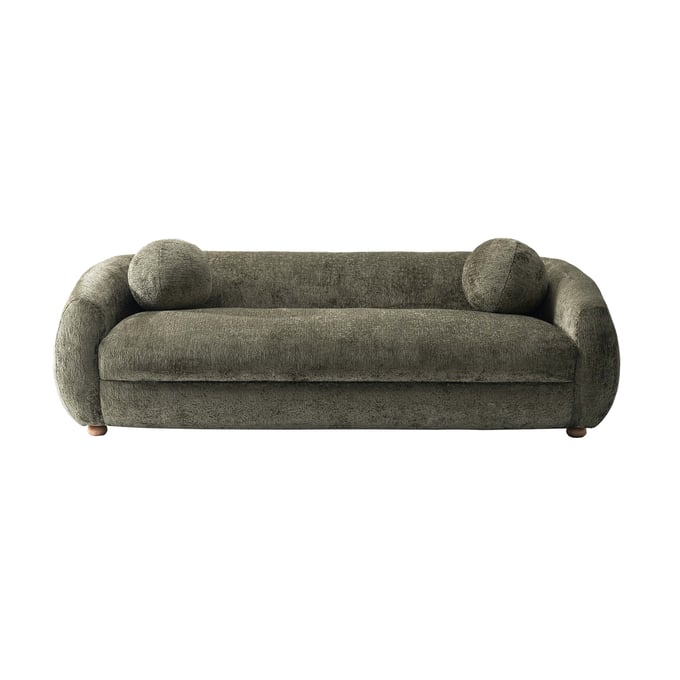 Manhattan Comfort Tribeca Olive Green Chenille 85.8 Inch Sofa MHC-SF015-OG