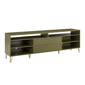 Manhattan Comfort DUMBO Olive Green 85 Inch TV Stand