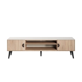 Manhattan Comfort Haley Natural Nude 70.9 Inch TV Stand