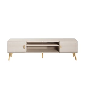 Manhattan Comfort Haley White 70.9 Inch TV Stand