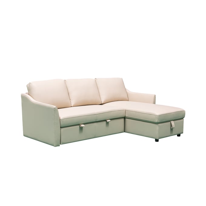 Modern Heritage Merax Ivory Sofabed With Chaise MHT-B1706-MERAX-SF-BD