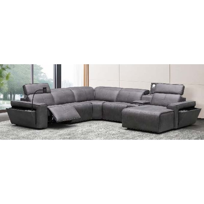 Modern Heritage Leonardo Gray Sectional MHT-B2382B-LEONARDO-SEC