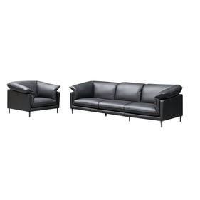 Modern Heritage Dolce Black 2pc Living Room Set