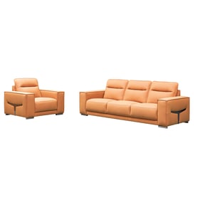 Modern Heritage Grazia Orange 2pc Living Room Set