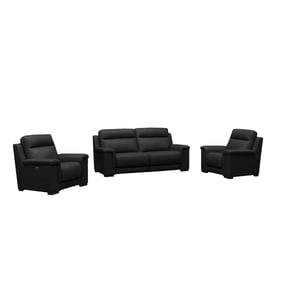 Modern Heritage Palermo Black 3pc Power Living Room Set