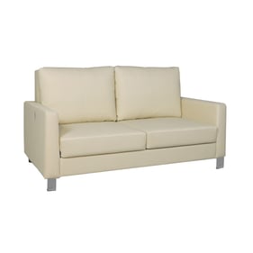 Modern Heritage Nova Champange Leather Sleeper Sofa