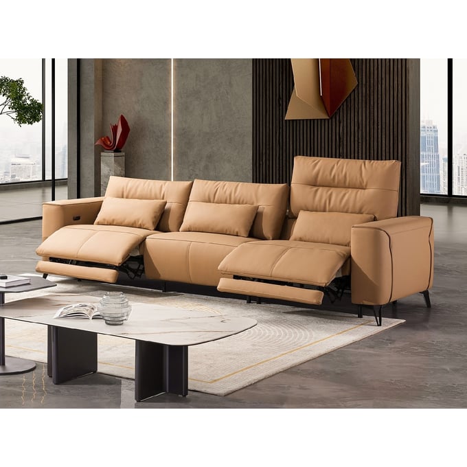 Modern Heritage Alexandro Milk Tea Brown Power Sofa MHT-SH118-L1-75RTP1-R1-75RP1