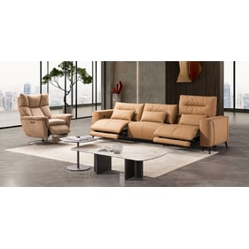 Modern Heritage Alexandro Milk Tea Brown 2pc Living Room Set