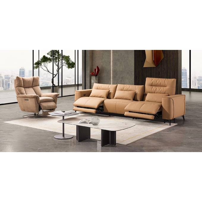 Modern Heritage Alexandro Milk Tea Brown 2pc Living Room Set MHT-SH306-ALESSANDRO-LR-S1