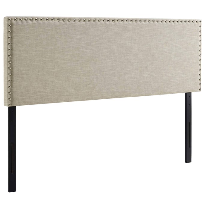 Modway Furniture Phoebe Beige Queen Upholstered Headboard MOD-5386-BEI