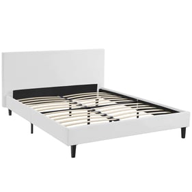 Modway Furniture Anya White Vinyl Full Bed