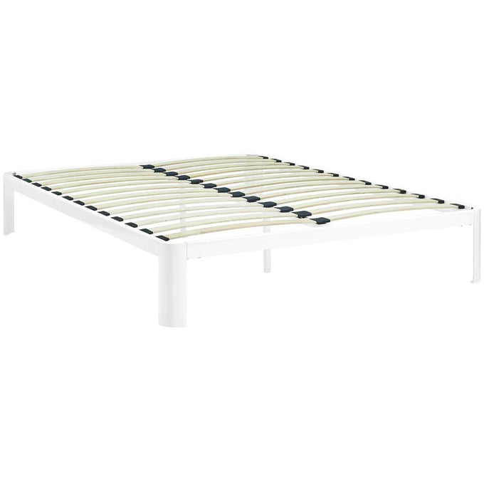 Modway Furniture Corinne White Full Bed Frame MOD-5468-WHI