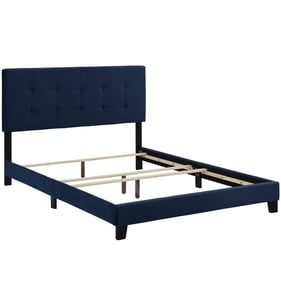 Modway Furniture Amira Midnight Blue Velvet Twin Bed