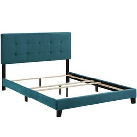 Modway Furniture Amira Sea Blue Velvet Full Bed