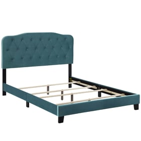 Modway Furniture Amelia Sea Blue Velvet Twin Bed