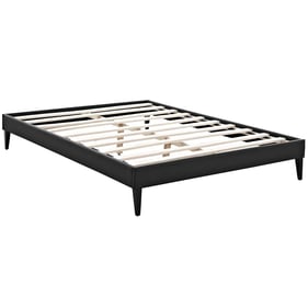 Modway Furniture Tessie Black Vinyl Squared Tapered Legs Full Bed Frame