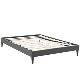 Modway Furniture Tessie Gray Fabric Squared Tapered Legs Full Bed Frame